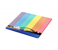 Sydney Building on Rainbow Cutting Board