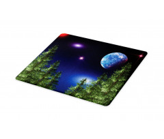 Cosmic Night Pine Trees Cutting Board