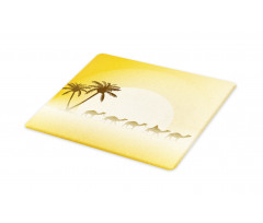 Camel Caravan and Palm Trees Cutting Board