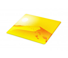 Sand Hills Sun and Footprints Cutting Board