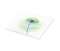 Single Retro Plume Peacock Cutting Board