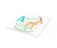 Zoo Alphabet Floral Animal Cutting Board