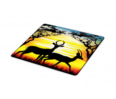 Animals on Sunset Cutting Board