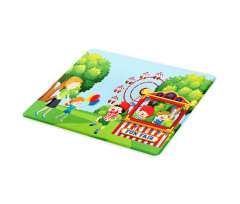 Cheerful Children at Fun Fair Cutting Board