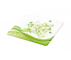 Colorful Botanical Leaves Cutting Board