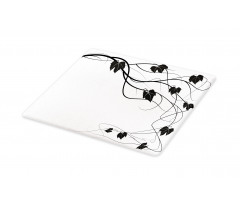 Monotone Abstract Leaves Art Cutting Board