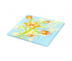 Retro Style Tiger Lily Art Cutting Board