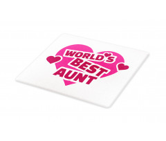 World's Best Aunt Lettering Cutting Board