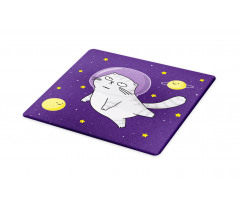 Cat Astronaut Cartoon Cutting Board