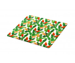 Vibrant Banana Leaves Art Cutting Board