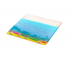 Vertical Underwater Scene Cutting Board