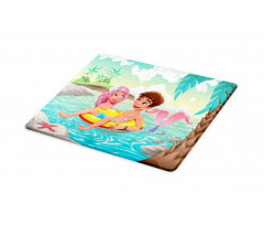 Cartoon Tropical Love Cutting Board