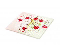 Watercolor Poppy Cutting Board