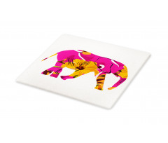 Elephant in Tropic Flowers Cutting Board