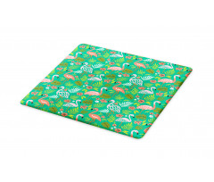 Caribbean Botany Flamingos Cutting Board