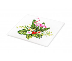 Flamingo and Flowers Cutting Board