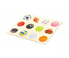 Different Sports Balls Layout Cutting Board