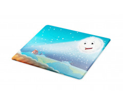 Cartoon Lunar Smiling Cutting Board