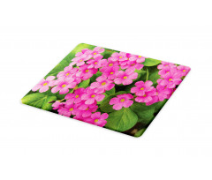 Pinkish Flower and Leaves Cutting Board