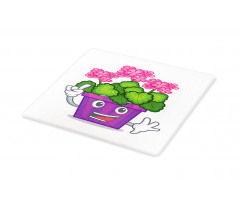 Flower Pot Smiling Art Cutting Board