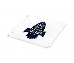 Grunge Style Space Travel Cutting Board