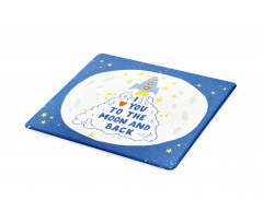 Space Travel Cloud Stars Cutting Board