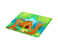 Wooden Shed in Forest Cutting Board