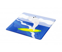 Shark Fish on a Surfboard Cutting Board