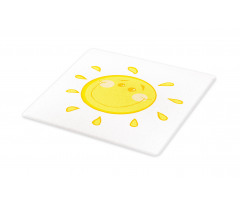 Simple Happy Sun Character Cutting Board