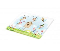 Cheerful Meadow Landscape Cutting Board