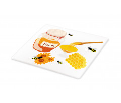 Spoon Jar and Sunflowers Cutting Board