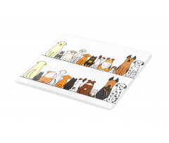 Dog Family in a Row Cutting Board