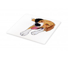 Smiling Resting Dog Sketch Cutting Board