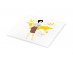 Businesswoman Notepad Cutting Board