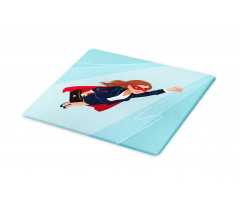 Young Superhero Woman Cutting Board