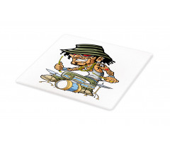 Wild Rock Musician Tattoos Cutting Board