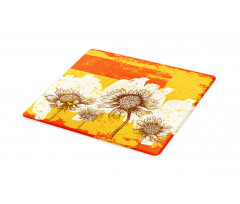 Abstract Drawing Flowers Cutting Board