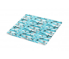 Unicorn Whales Algae Motifs Cutting Board