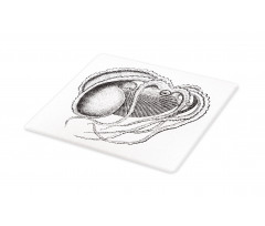 Sea Animal Living in Shell Cutting Board