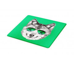 Exotic Wolf Portrait Cutting Board