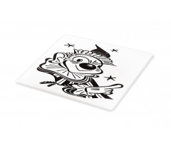 Whimsical Clown Portrait Cutting Board