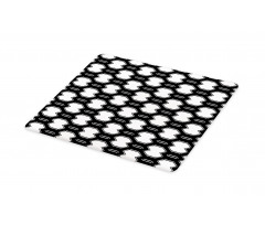 Monochrome Polygonal Grid Cutting Board