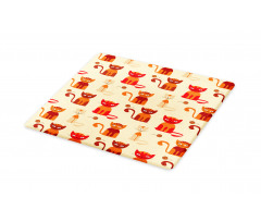 Cats in Paprika Orange Tone Cutting Board