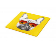 Funny Pet in Sunglasses Cutting Board