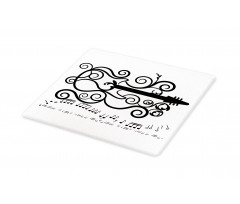 Retro Curls and Music Notes Cutting Board