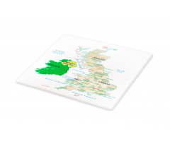 Country Names and Seas Cutting Board