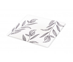 Hatched Look Leaves Art Cutting Board