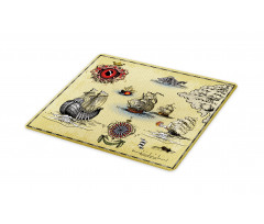 Antique Map Pirate Cutting Board