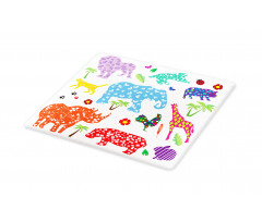 Wild Animals Floral Cutting Board