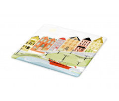 Quaint Village Street Cutting Board